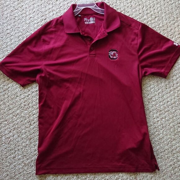 Men's Under Armour Garnet South Carolina Gamecocks Polo size S - Picture 1 of 12